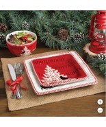 222 Fifth Dinnerware Set Northwood Cottage Multicolor 12-PC Serve 4 Chri... - $161.37 CAD