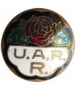 VINTAGE AUSTIAN ANONYMOUS U.A.R. R  ROSE ENAMEL LAPEL PIN - $9.99