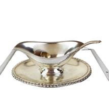 Rogers Silverplated Double Sided Sauce Boat and Ladle - $42.56