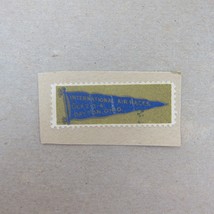 International Air Races Dayton Ohio Stamp Blue Flag on Gold Antique 1924... - £31.69 GBP