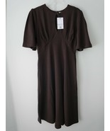 Marycrafts Womens Work Office Church Evening Pencil Midi Dress Dark Brow... - $32.18