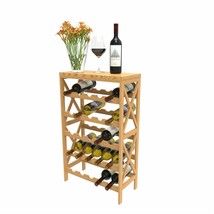 Classic Rustic Wood 25 Bottle Wine Rack Can be Painted 34 Inches High x ... - $73.14