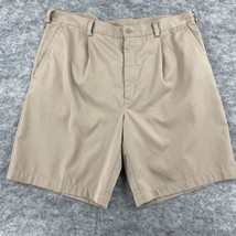 Nike Golf Mens Shorts Size 38 Tan Pleated Front Zipper Pocket 9.5&quot; Inseam Brown - £13.34 GBP