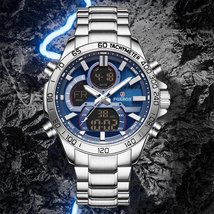  Watches for Men Luxury Brand Quartz Wristwatch Waterproof LED Digital Sport  - £43.66 GBP