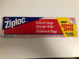 Ziploc Variety Pack Freezer Storage Sandwich Bags VINTAGE New 1990 6 Bags Total - $9.89