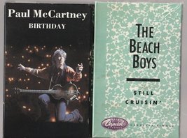 2 SINGLE CASSETTES - 1 PAUL McCARTNEY - 2 THE BEACH BOYS - $1.50