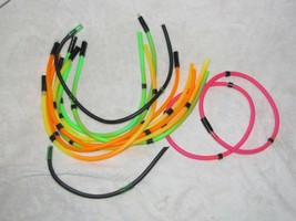 Vintage 80s Colorful Bright Neon Rubber Customizeable Bracelet Necklace Belt - £19.82 GBP