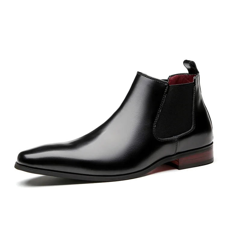  Big Size 39 46 Men Boots Clic Elegant  Leather Sharp Stylish Boots Misalwa Gent - £223.81 GBP
