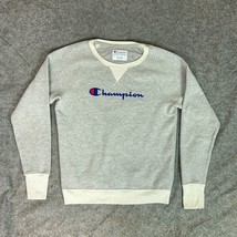 Champion Mens Sweatshirt Extra Large Gray Crew Neck Pullover Logo Spello... - £14.52 GBP