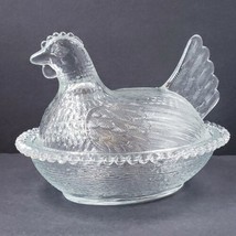 Vintage Indiana Glass &quot;Hen On Nest&quot; Clear Candy Dish - £23.35 GBP