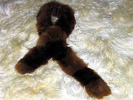 Brown Babyalpaca fur stola, fur scarf,neck scarf  - £60.13 GBP