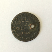 Half KREUTZER, 1812 Austrian copper coin  Franz I of Austria Habsburg, 2... - $9.99
