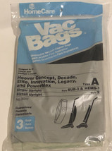 Home Care Vac Bags Sub 3 Hems 1 Type A Vacuum Cleaner Bags ODS2 - $3.95