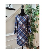 JH Women&#39;s Dress Large Multicolor Plaid Long Sleeve Bell Sleeve Casual  - $38.78 CAD