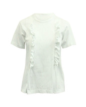 Comme Des Garcons Ruffle T-Shirt In Cotton Women White M - $205.20