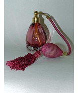 Vintage Ruby Pink Heavy Mouth-Blown Glass Atomizer - £43.86 GBP