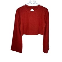 BOG Collective Boho Band Of The Free Alize Rust Long Sleeve Flare Crop Top XS - $27.70