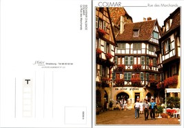 France Grand Est Haut-Rhin Alsace Colmar Merchant Street Flowers UNP Postcard - £7.01 GBP