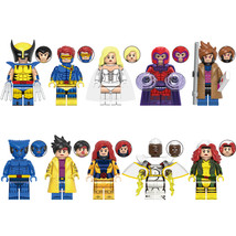 10pcs Super Hero Minifigures Magneto Storm Wolverine Cyclops Block Toys - £13.30 GBP