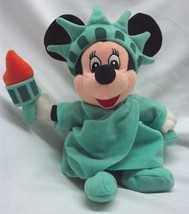 Disney Store Statue Of Liberty Minnie Mouse 10&quot; B EAN Bag Stuffed Animal Toy - £11.68 GBP