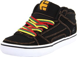 Etnies Kid&#39;s RVM Black/Orange High Top Skate Shoes 13, 4 NEW - $22.46