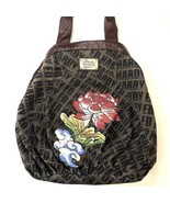 Ed Hardy Handbag Purse With Rhinestone Flower  Design Beaded Gem Womens ... - £25.72 GBP