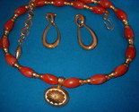 Orange and gold necklace full thumb155 crop