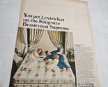 Simmons Beautyrest Supreme Mom Dad Child on mattress Plane Vintage Print... - $6.98