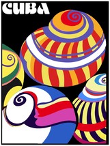 827.Cuban colorful wall Art Decoration POSTER.Graphic 2 decorate.Polymitas Shell - £13.70 GBP+