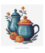 MCM Teapots Tea Kettle Cross Stitch PDF Pattern Keeper Compatible 1950s ... - $8.30 CAD