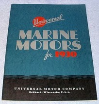 Universal Marine Boat Motors 1930 Catalog Oshkosh Wisconsin - £31.42 GBP