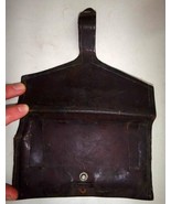 antique WWI LEATHER BELT WALLET for maps diary paper mo - £97.27 GBP