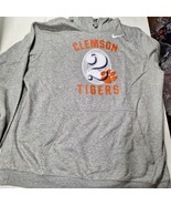 Clemson Tigers Sweater Mens XXL Gray Hoodie College Football Nike - €25,78 EUR
