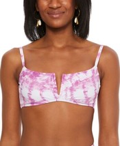 bar III Womens Summer Stripes V-Wire Bikini Top Color Purple Fuchsia Size Medium - £33.24 GBP