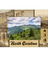 North Carolina Laser Engraved Wood Picture Frame Landscape (3 x 5) - £20.35 GBP