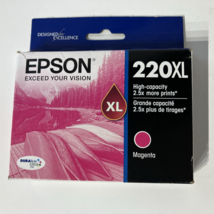 Epson 220XL Magenta Ink Cartridge Genuine New Sealed Exp 2026 - $24.35 CAD