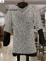Medieval Haubergeon Armour Chainmail Shirt 10 mm Aluminum Flat Riveted w... - £155.43 GBP