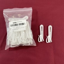 30Pcs Curtain Hanging Hooks Ring Window White Plastic Curtain Hook 7cm/8... - £7.98 GBP