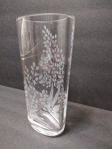 Peill Moonline Flowers Vase, 8" German Crystal Glass Vase etched floral design image 5