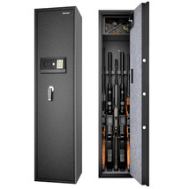 Electronic Long Gun Safe Box Safe Gun Cabinet w/ Digital Keypad &amp; Emerge... - $417.99