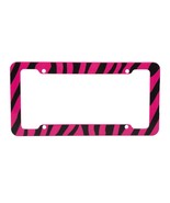 Zebra Pink and Black License Plate Frame - $54.52 MXN
