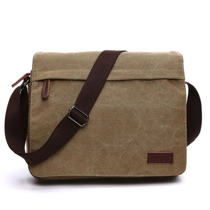 Scione Fashion Solid Canvas Messenger Satchel Bags Buckle Casual Portabl... - $69.30