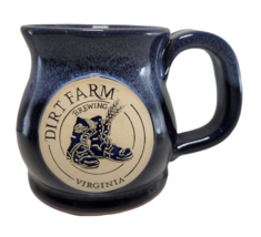 Dirt Farm Brewing Mug Bluemont, Virginia Sunset Hill Stoneware Blue Glaze - NEW - £63.26 GBP