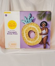 Sun Squad Inflatable Pineapple Swim Pool Tube Float 6 Foot  NEW (Package Wear) - £19.30 GBP