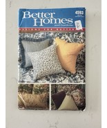 Butterick 4593 Better Homes Pattern Pillows Various Shapes, Home Decor - $5.94