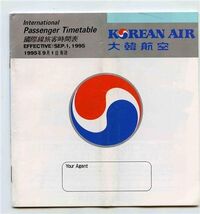 Korean Air International Passenger Timetable 1995 - $11.88