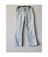 Miss Me Jeans Womens Size 29 Faded Blue Mid Rise Bootcut Distressed Flap... - €24,87 EUR