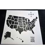 2 PACK Large 19&quot; All 50 United States USA Airbrush Spray Paint Stencil - $484.87 MXN