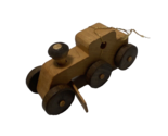 Wooden Road Grader Brown  Hand Crafted Christmas Ornament - $6.80