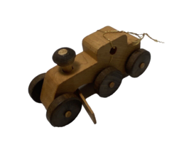 Wooden Road Grader Brown  Hand Crafted Christmas Ornament - £5.52 GBP